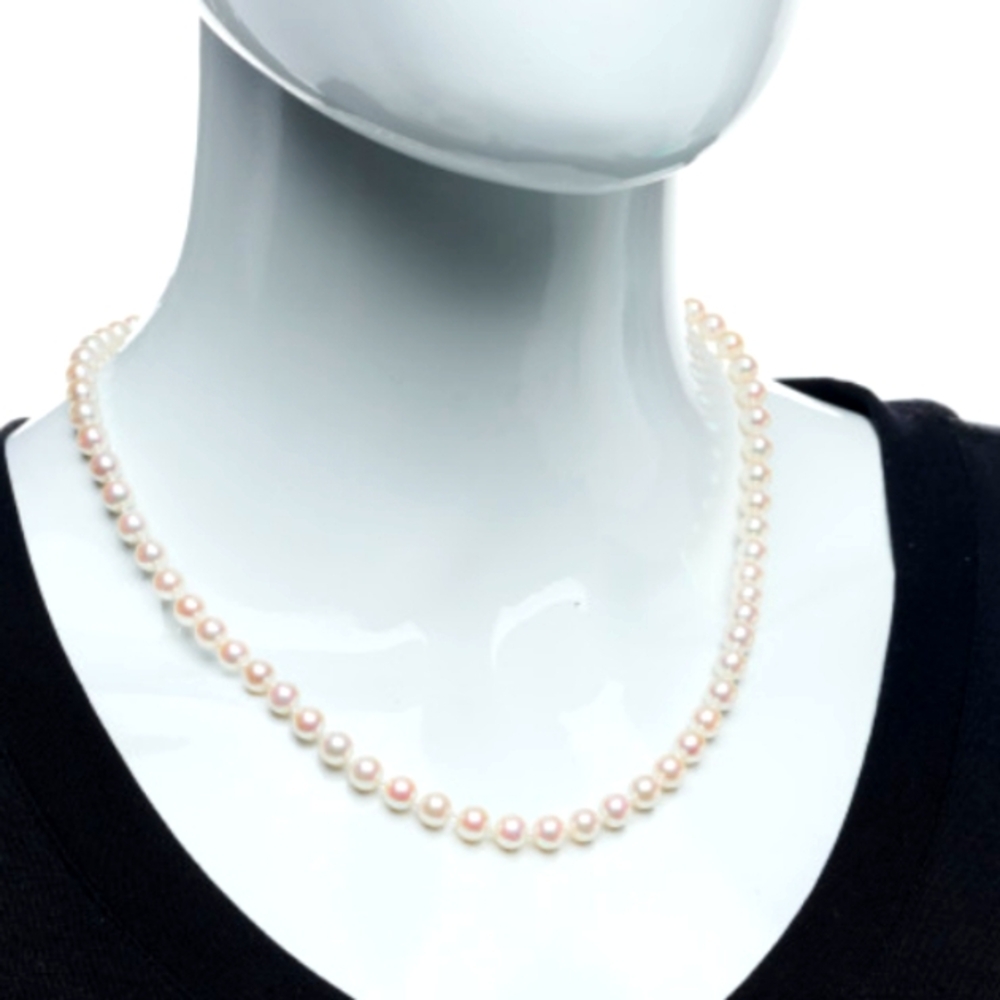 SOLD IN OUR STORE Tiffany & Co. 18K "X" Yellow Gold Cultured Pearls - Picture 5 of 10